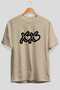 Xoxo Heart Front Printed Beige Oversize T-Shirt Men Women Cotton Crew Neck T-Shirt