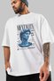 Mentality 2 Front Printed White Oversize T-Shirt Men Women Cotton Crew Neck T-Shirt - 3