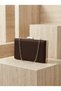 Brown Z.A.R.A. Satin Crystal Stone Embroidered Chain Women's Evening Dress Bag Wedding Engagement Graduation - 4