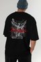 Angels Back Printed Black Oversize T-Shirt Men Women Cotton Crew Neck T-Shirt - 7