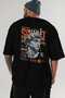 Scult Back Printed Black Oversize T-Shirt Men Women Cotton Crew Neck T-Shirt - 6