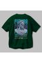 Futura Zeus Back Printed Green Oversize T-Shirt Men's Women's Cotton Crew Neck T-Shirt - 3