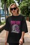 Dream Angel Front Printed Black Oversize T-Shirt Men Women Cotton Crew Neck T-Shirt - 5