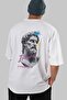 Zeus Intense Back Printed White Oversize T-Shirt Men Women Cotton Crew Neck T-Shirt - 6