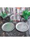 430 Quality Chrome Steel 3-Piece Tray 24 cm – Ottoman Motif, Kebap & Restaurant Presentation Tray - 2