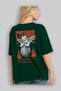 Eternal Back Printed Green Oversize T-Shirt Men Women Cotton Crew Neck T-Shirt - 4