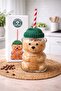 Teddy Bear Glass Cup with Straw Smoothie Milkshake Cup Thick Glass Cute Bear Mug - 3