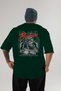 Brave Back Printed Green Oversize T-Shirt Men's Women's Cotton Crew Neck T-Shirt - 2