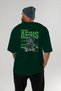 Emrald Regis Back Printed Green Oversize T-Shirt Men Women Cotton Crew Neck T-Shirt - 5