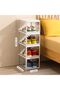 Clear 4-Tier Stackable Shoe Rack - Foldable and Space-Saving Organizer for Efficient Shoe Storage