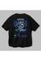 Hermes 2 Back Printed Black Oversize T-Shirt Men Women Cotton Crew Neck T-Shirt - 3