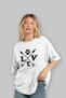 Love Pati Front Printed White Oversize T-Shirt Men Women Cotton Crew Neck T-Shirt - 4