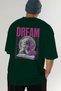 Dream Angel Back Printed Green Oversize T-Shirt Men Women Cotton Crew Neck T-Shirt - 7