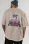 Chase Gains Back Printed Beige Oversize T-Shirt Men Women Cotton Crew Neck T-Shirt - 5