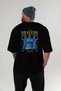 Bravery Back Printed Black Oversize T-Shirt Men Women Cotton Crew Neck T-Shirt - 5