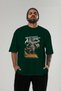 Wrathfire Ares Front Printed Green Oversize T-Shirt Men Women Cotton Crew Neck Tshirt - 5