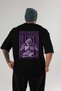 Blessed Back Printed Black Oversize T-Shirt Men Women Cotton Crew Neck T-Shirt - 2