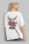 Angels Back Printed White Oversize T-Shirt Men Women Cotton Crew Neck T-Shirt - 3