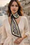 Women's Black and White Zebra Patterned Premium Neck Scarf Flr1003 - 6