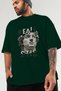 Realistic Front Printed Green Oversize T-Shirt Men Women Cotton Crew Neck T-Shirt - 3