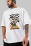Wrathfire Ares Front Printed White Oversize T-Shirt Men Women Cotton Crew Neck Tshirt - 3