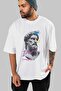 Zeus Intense Front Printed White Oversize T-Shirt Men Women Cotton Crew Neck Tshirt - 7