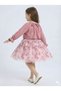 Lace Detailed Waist and Sleeve Gathered Girls' Dress 4-8 Years 4418 - 4