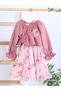 Lace Detailed Waist and Sleeve Gathered Girls' Dress 4-8 Years 4418 - 5