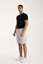 Light Gray Men's Cotton-Linen Blend Shorts - 3