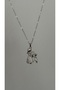 Steel zircon stone mother daughter necklace (mother's day gift)