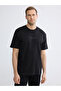 Black Oversized Fit Crew Neck Printed Men's T-Shirt
