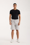 Light Gray Men's Cotton-Linen Blend Shorts - 4