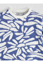 Lcw Modest Blue Crew Neck Print Women's Sweatshirt Tunic - 5