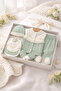 100% Cotton 5-Piece Newborn Hospital Discharge Set – with Hat, Booties, and Front Snap Fasteners - 5