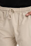 Beige Men's Cotton Linen Blend Shorts - 4