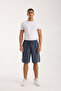 Smoked Men's Cotton Linen Blend Shorts - 6