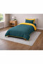 Duvet Cover Set Ranforce Single - Reversible (3-Piece) - Petrol - Mustard - 2