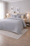 Duvet Cover Set Ranforce Double - Reversible (4-Piece) - Gray - Cream - 3