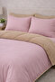 Duvet Cover Set Ranforce Double - Reversible (4-Piece) - Pink - Brown - 3