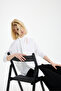 Women's White Scarf Detailed Knitwear Blouse - 3