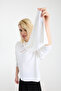 Women's White Scarf Detailed Knitwear Blouse - 5