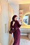 Riva Buckle Sandy Dress Burgundy - 4
