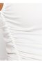 Women's Low Sleeve Detailed White Blouse 2532 - 4
