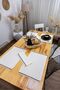 Raw Linen Cream Black Striped Placemat