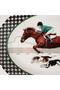 Equestrian Green Jacket 24 Cm Porcelain Boat Plate - 3
