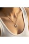 316L Steel Anti-Tarnish Women's Necklace |   Gold Color Moon Figure