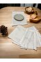 4-Piece Placemat Raw Cotton Knitted Lace with Tassels (35x50) - 4