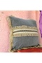 Gray anthracite tufted throw pillow & pillowcase set (43 x 43 cm) - 5