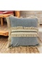 Gray anthracite tufted throw pillow & pillowcase set (43 x 43 cm) - 2