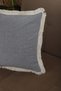 Gray Tasseled Throw Pillow Cushion Cover 43 X 43 - 3